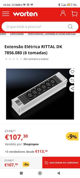 Rittal DK 7856.080 Power Extension | Grey64729432955265120