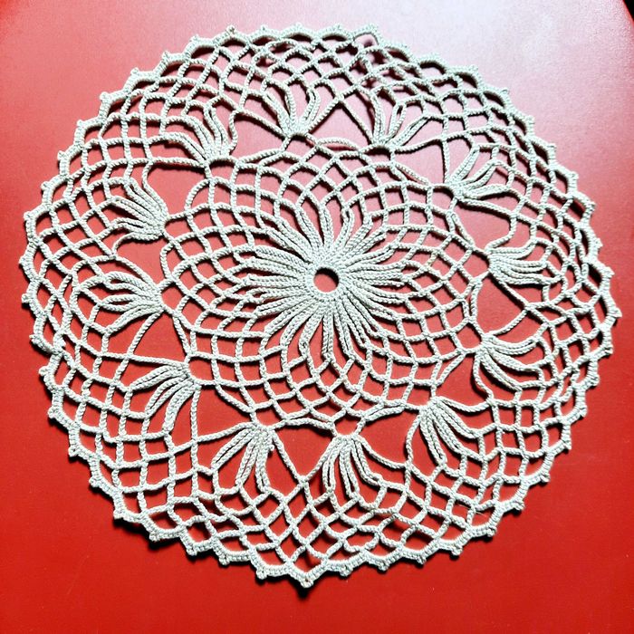 Сonjunto de guardanapos de crochê feitos à mão