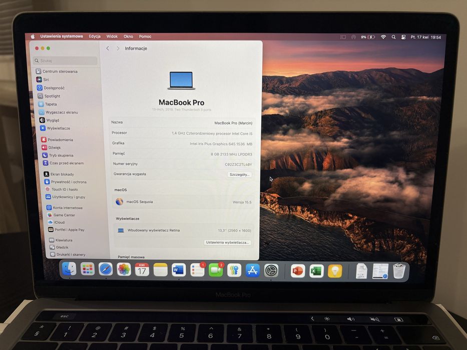 MacBook Pro 13”  i5  8/128 GB / 2019 / Touch Bar