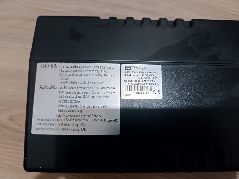 Продам УПС MUSTEK 800va pro