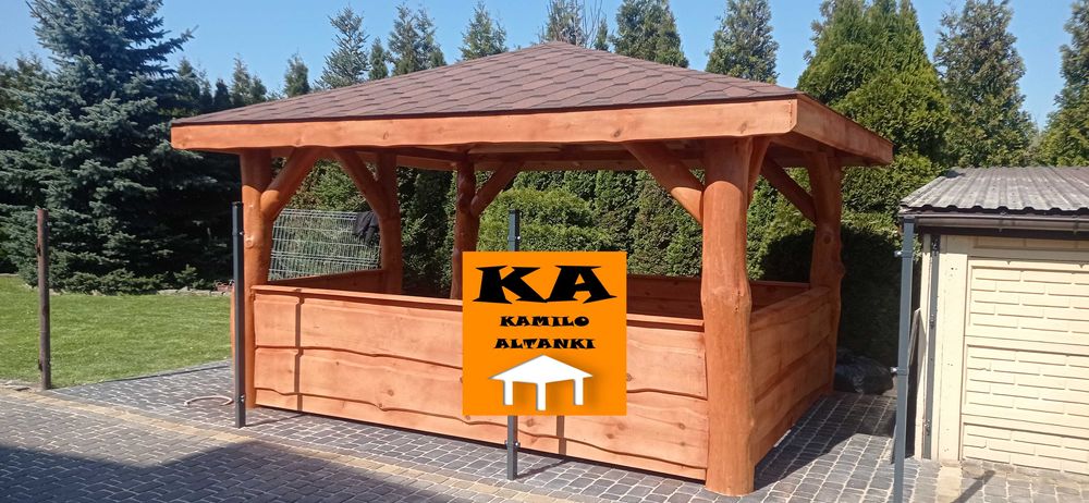 Altana ogrodowa na grubym balu