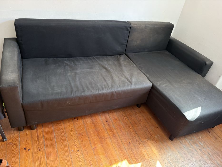Sofa-cama com chaise longue usado