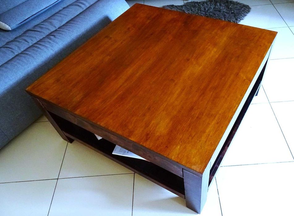 Piękna drewniana wielka ława / stolik kawowy - w bdb. stanie