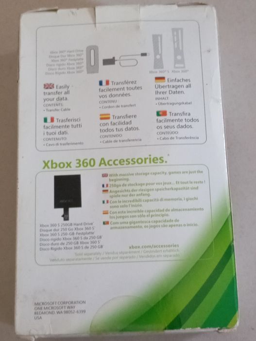 Cabo dados Xbox 360 selado