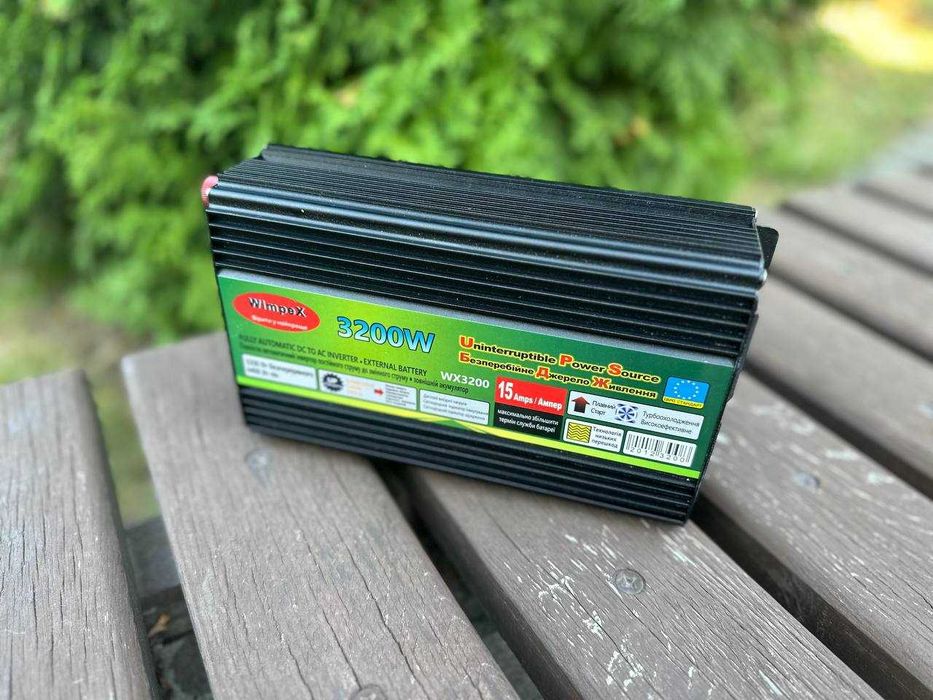 Преобразователь напряжения  12V-220V 3200W|Инвертор|С UPS 15А|ИБП|