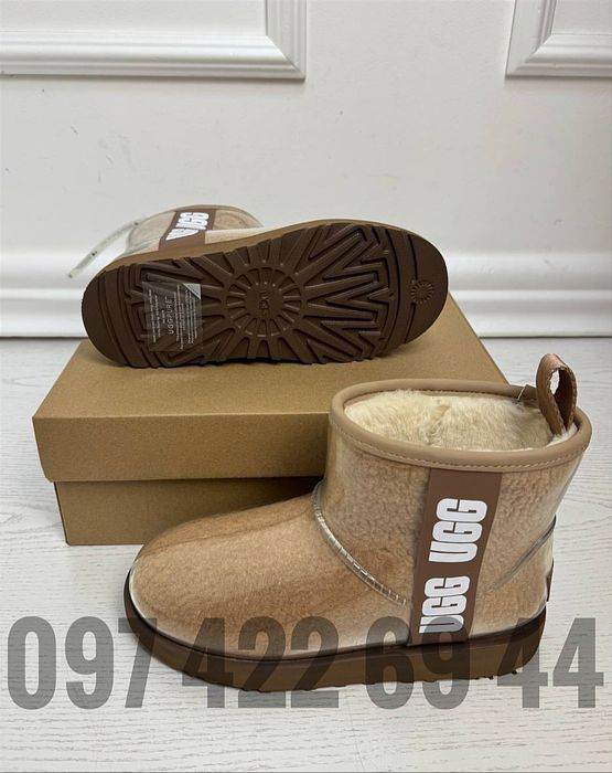 Стильні Уггі  UGG силіконові жіночі UGG Classic Clear Mini UGG Угги