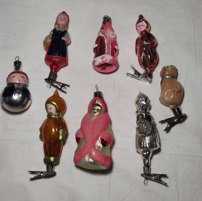 Новогодние игрушки на прищепке времён СССР