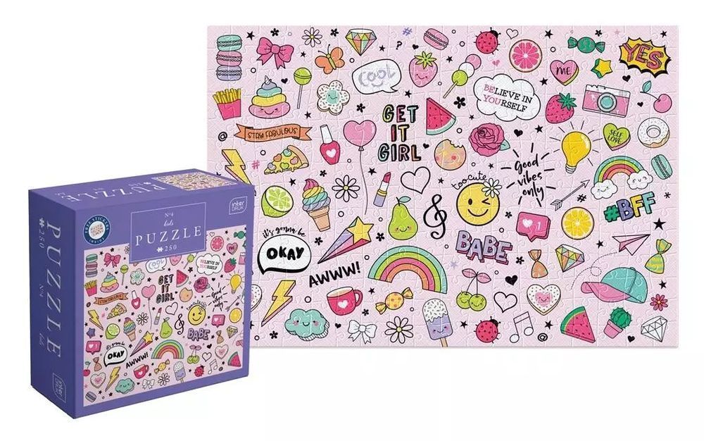 Puzzle 250 elementów. Kids 4. Ikony. Interdruk Puzzle. Nowy Produkt