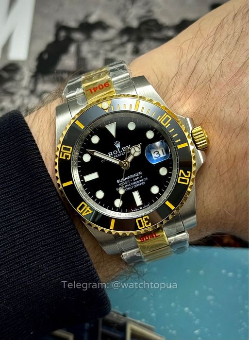 Годинник Rolex Submariner Date Black Gold Ролекс