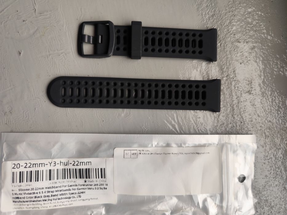 Pasek silikonowy 22mm teleskopy szary nowy