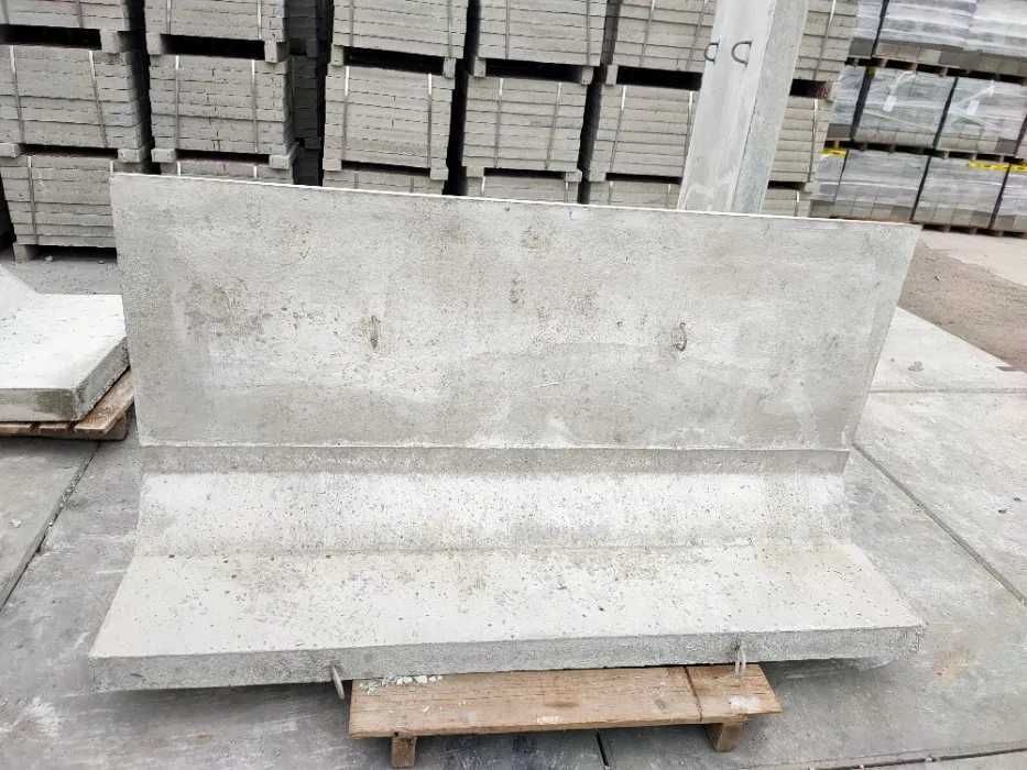 Mur oporowy typu L, mury oporowe elki 15x100x12x80 prefabrykat muru