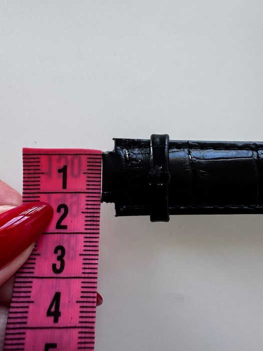 Ремінець для годинника, чорний, 12 мм