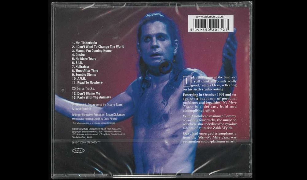 OZZY - No More Tears. Nowa pyta CD