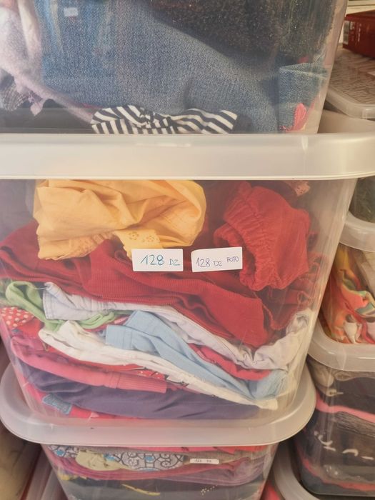 Paka 10 szt ubranek R 128 dziewczynka zestaw paczka komplet