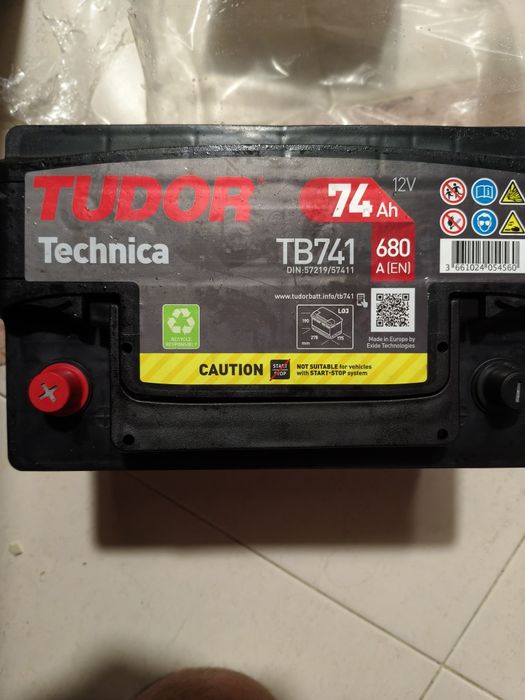 Bateria Tudor 74 ah 680 a 12V