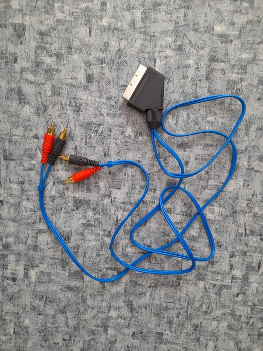 Кабель аудио/видео SKART - RCA. Новый.