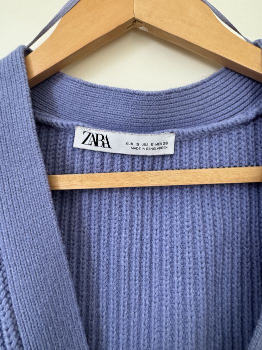Sweter rozpinany z dekoltem V ZARA S