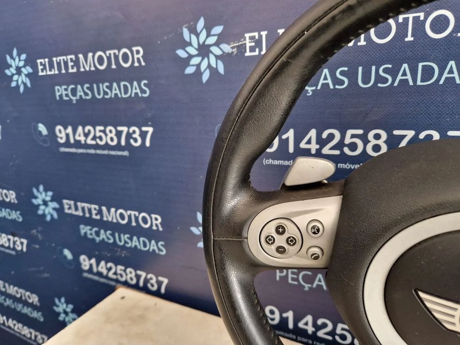 Volante usado pele com airbag MINI ONE COOPER S R56 R55 R57 PATILHAS