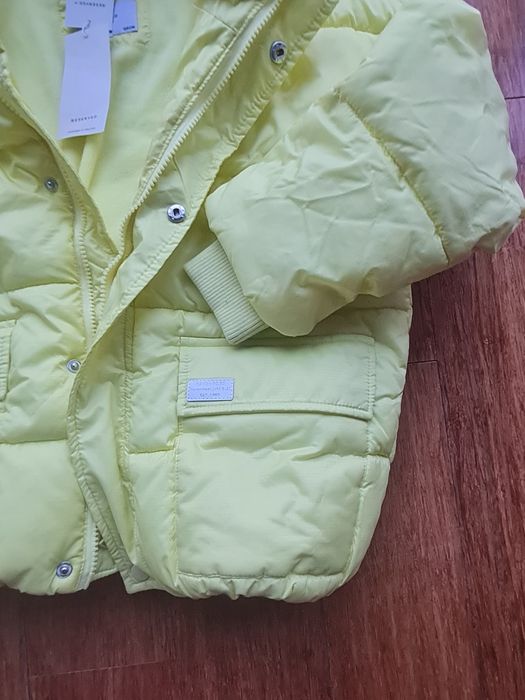 Limonkowa ciepła kurtka reserved 128 nowa