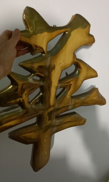 Chinese letters, vendo, decoracao, crafts, art, metal