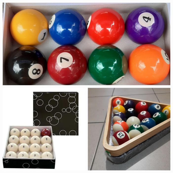 Бильярдные шары Арамит и простые 68.мм пирамида Кулі більярдні 57,2.мм