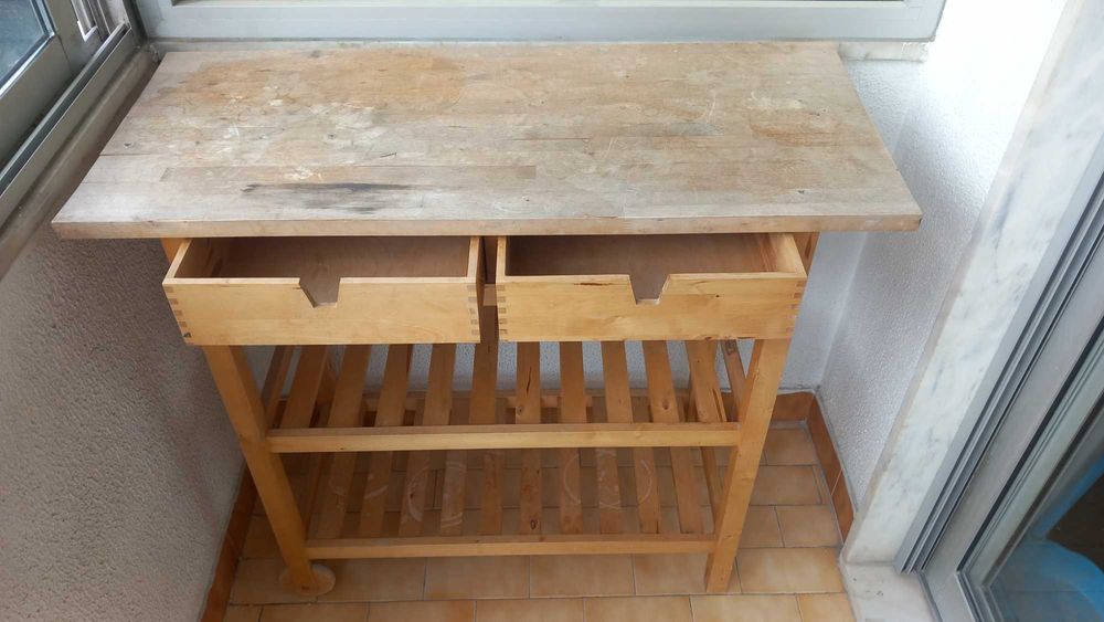 Carrinho cozinha betula Ikea