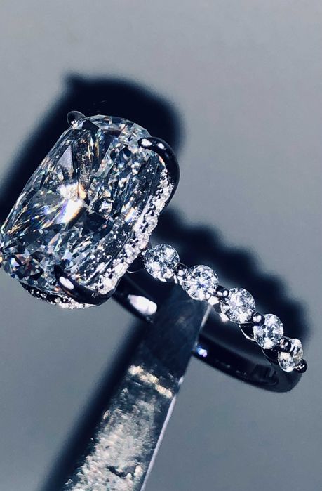каблучка срібло Тайланд High carbon diamond