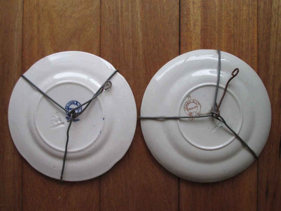 2 Pratos Antigos - Sacavém - Gilman - Decorações Orientais