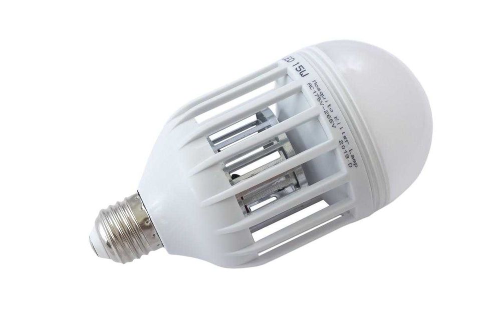 Светодиодная LED лампа ловушка от комаров,мух,моли,антимоскітна,15W