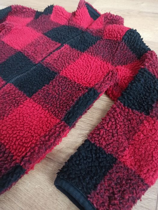 Polar chłopięcy czerwony w kratkę - rozmiar 116