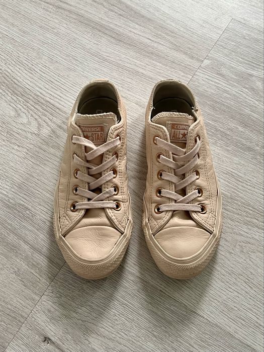 Converse skorzane rozmiar 35 pudrowy roz