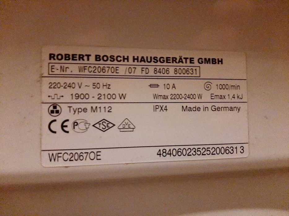 Продам стиральную машинку BOSCH Maxx4 WFO 2480