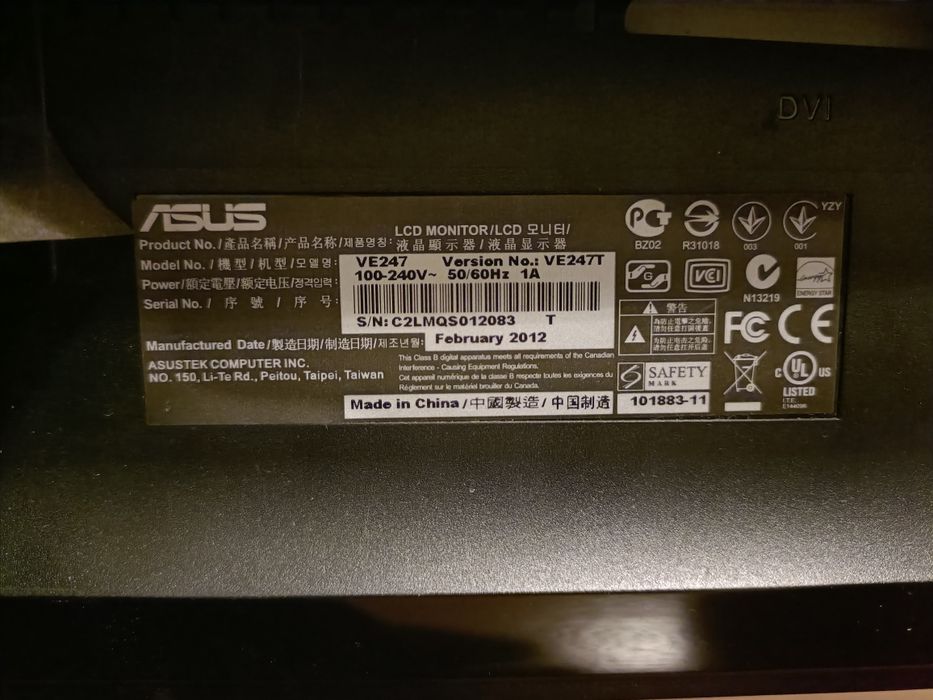 Monitor 24 polegadas Asus Ve247T