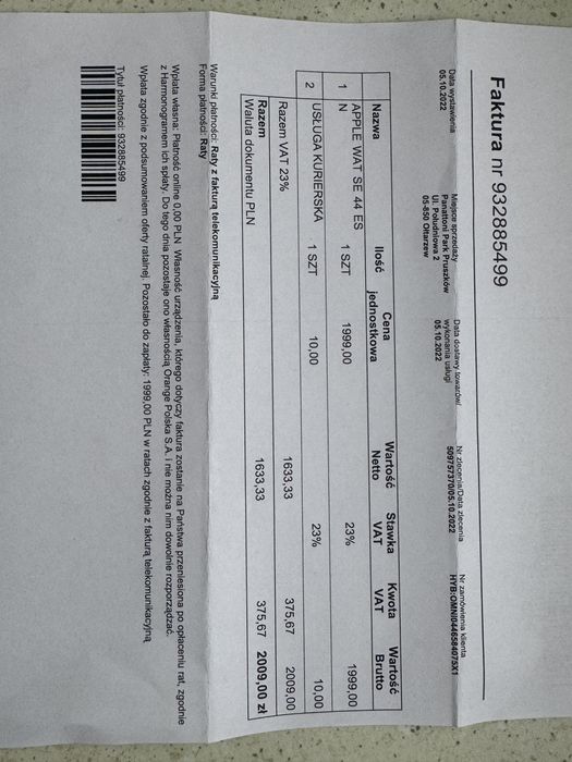 Apple watch SE gen.2 e-sim