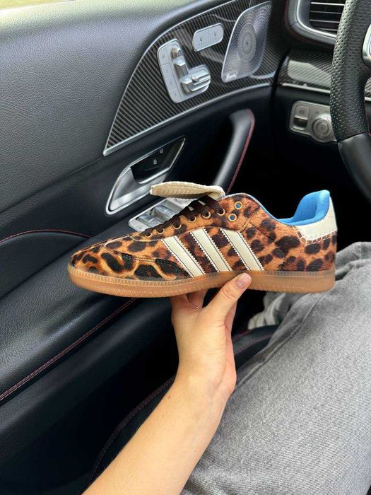 Женские кроссовки Аdidas Samba Pony Wales Bonner Leopard. 36-40