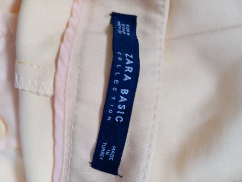 Zara Basic.M.Spodnie do kostek- żółte.Wiosna,lato.