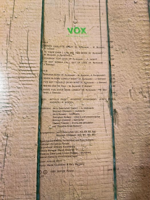 Vox płyta winylowa
