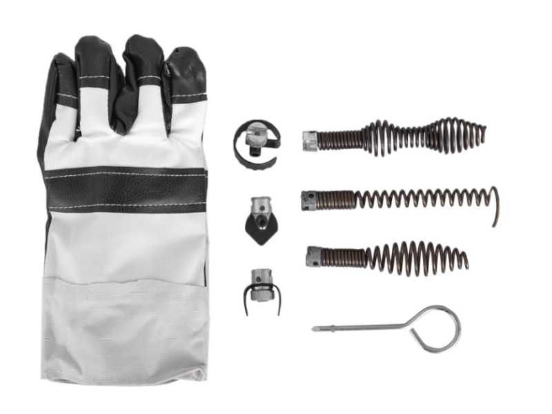 MASZYNA do CZYSZCZENIA RUR odpływów 6 wymiennych końcówek