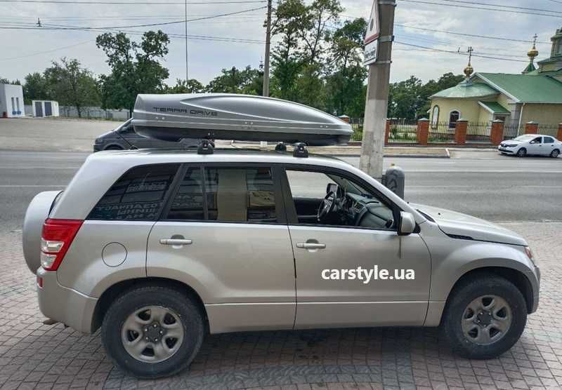 Автобокс на крышу Terra Drive 480 литров  БУ серый черный матовый 196*75*43 см двухст размер внешние 196x75x43 внутри 190x71x42 гарантия ремонт сервис