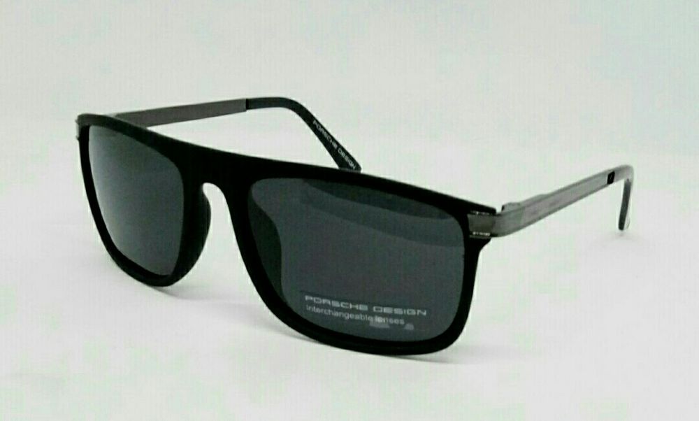 Porsche Design очки мужские черные матовые дужки серые поляризирован ...