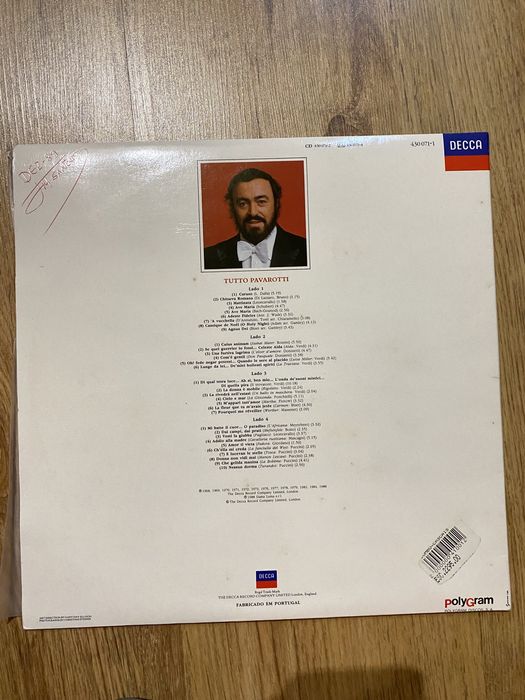Vinil Duplo Tutto Pavarotti - 1988 - PT