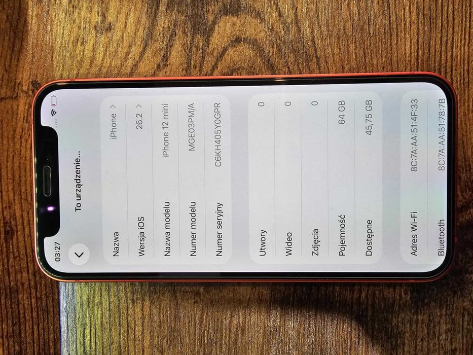 Iphone 12 mini 64Gb Bat100% IGŁA Gwarancja/SklepGSM/Lwsk