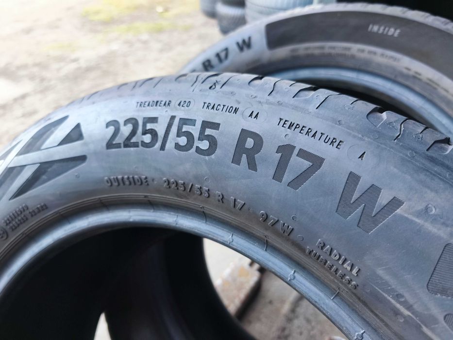 225/55/17 CONTINENTAL opony letnie 2022 para 2szt- 200 zł
