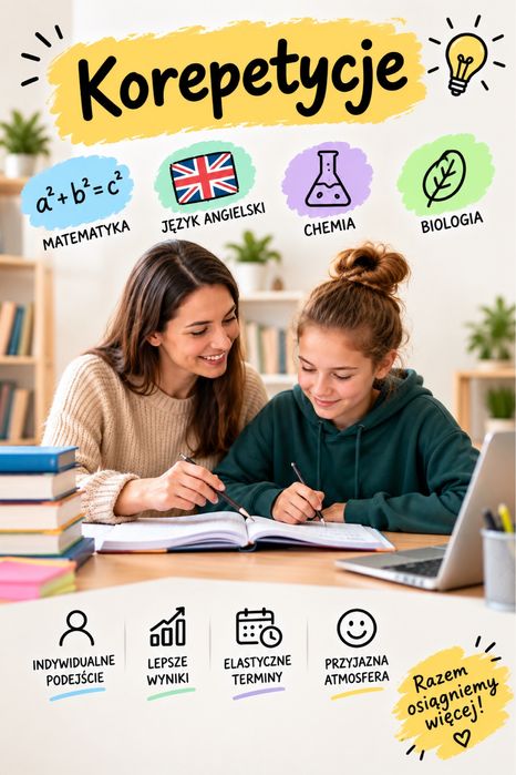 Korepetycje chemia matematyka angielski biologia