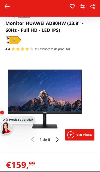 Monitor Huawei 23.8 - excelente estado