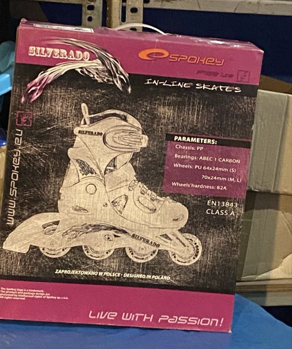 Nowe Rolki Spokey Silverado Szare 30-33 wyprzedaz po zamknięciu sklepu