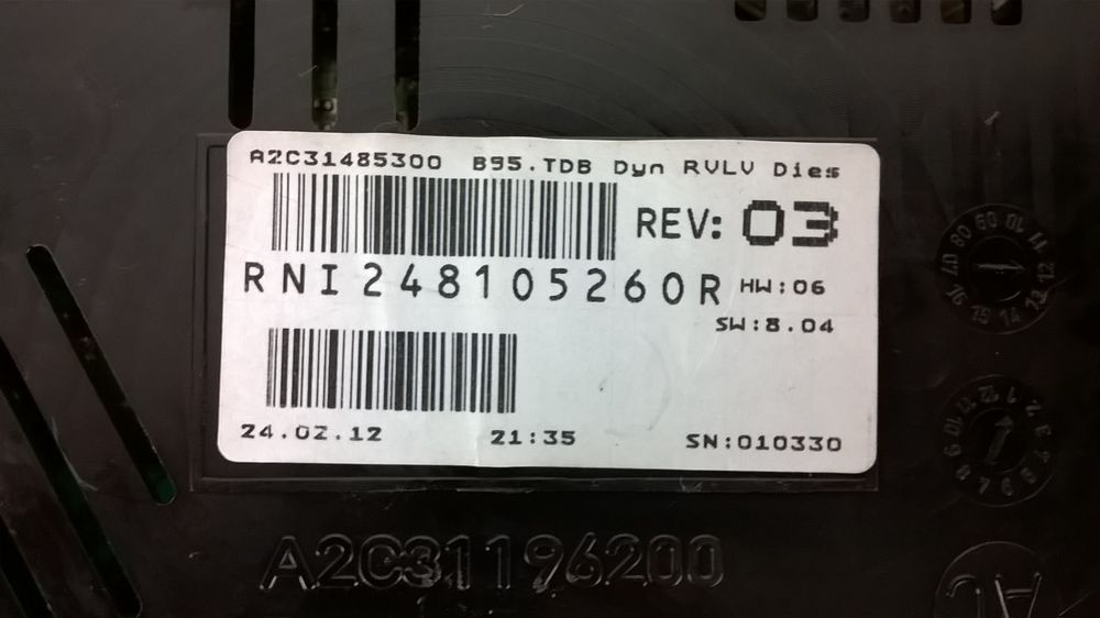 Quadrante - RENAULT MEGANE III Hatchback (BZ0/1_, B3_)