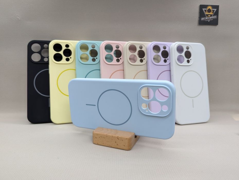 ТОП Iphone 15 Pro Max MagSafe Противоударный чехол Софт Тач микрофибра