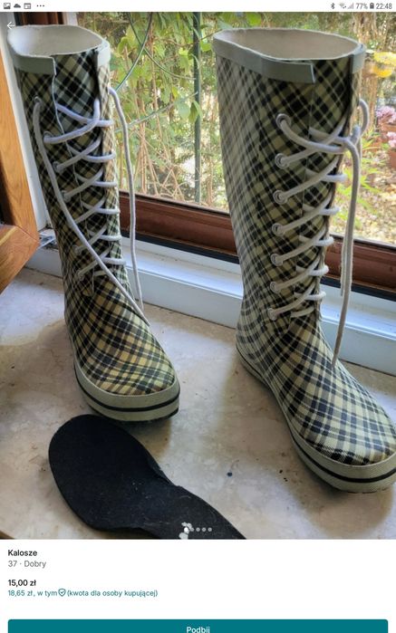 Kalosze   w kratkę