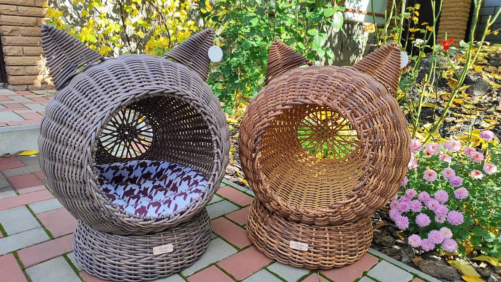 Кашпо з ротангу ( горщик для квітів)